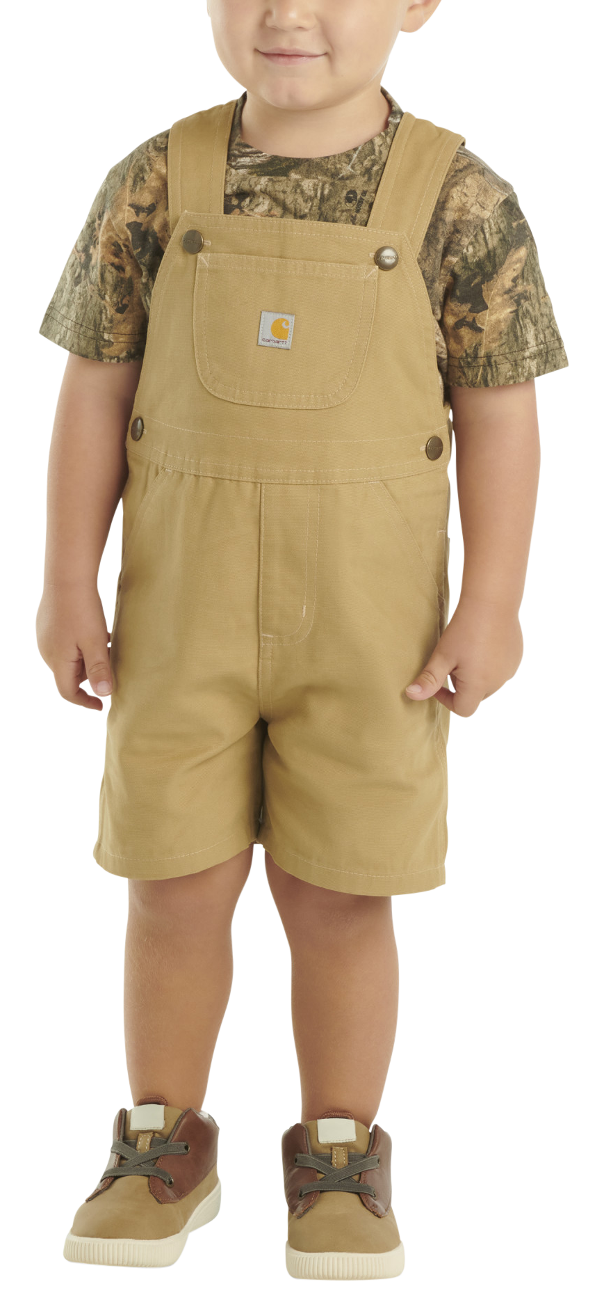 Carhartt Camo Short-Sleeve T-Shirt and Canvas Shortalls Set for ...